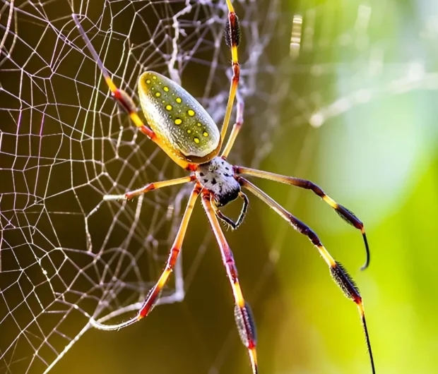 Detailed view of orb weaver spider highlighting importance of spider problem solutions