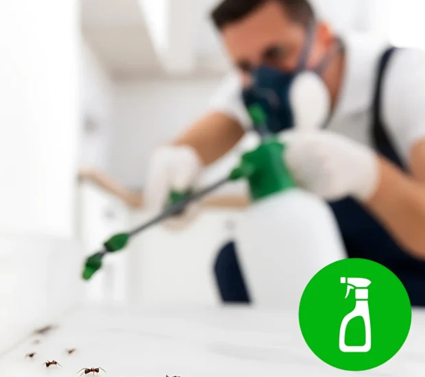 Pest inspection and treatment service in action against pest infestation